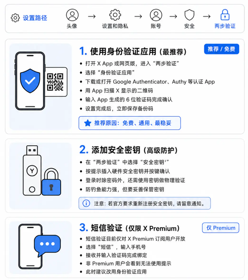 开启两步验证的过程和其他安全验证的开启