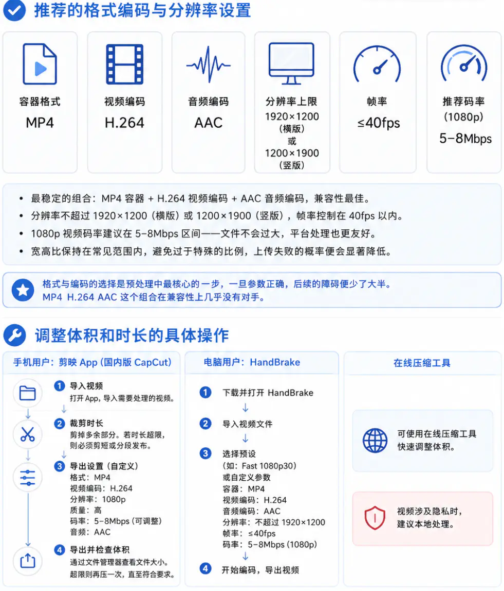 预处理视频文件使其符合X要求